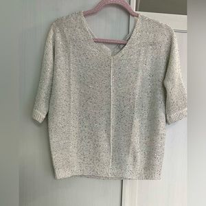 White sequined top